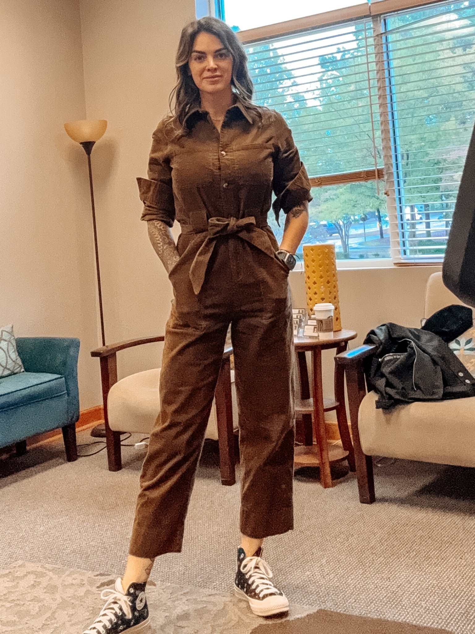 Waiting room selfie but the jumpsuit is that good  

#LTKTall #LTKMidsize #LTKSeasonal