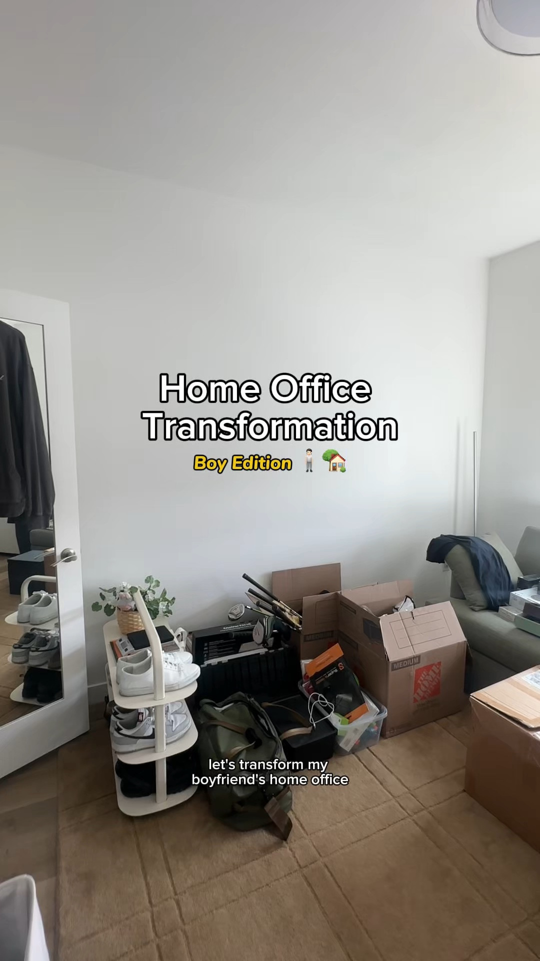 Home office transformation 

Couch is living spaces
Shelves are Ikea Billy

#homeoffice 