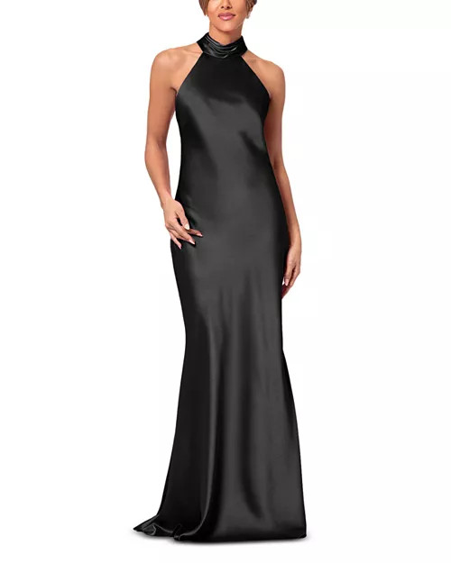 AQUA Sleeveless Satin Gown - Exclusive  | Bloomingdale's Women | Bloomingdale's (US)