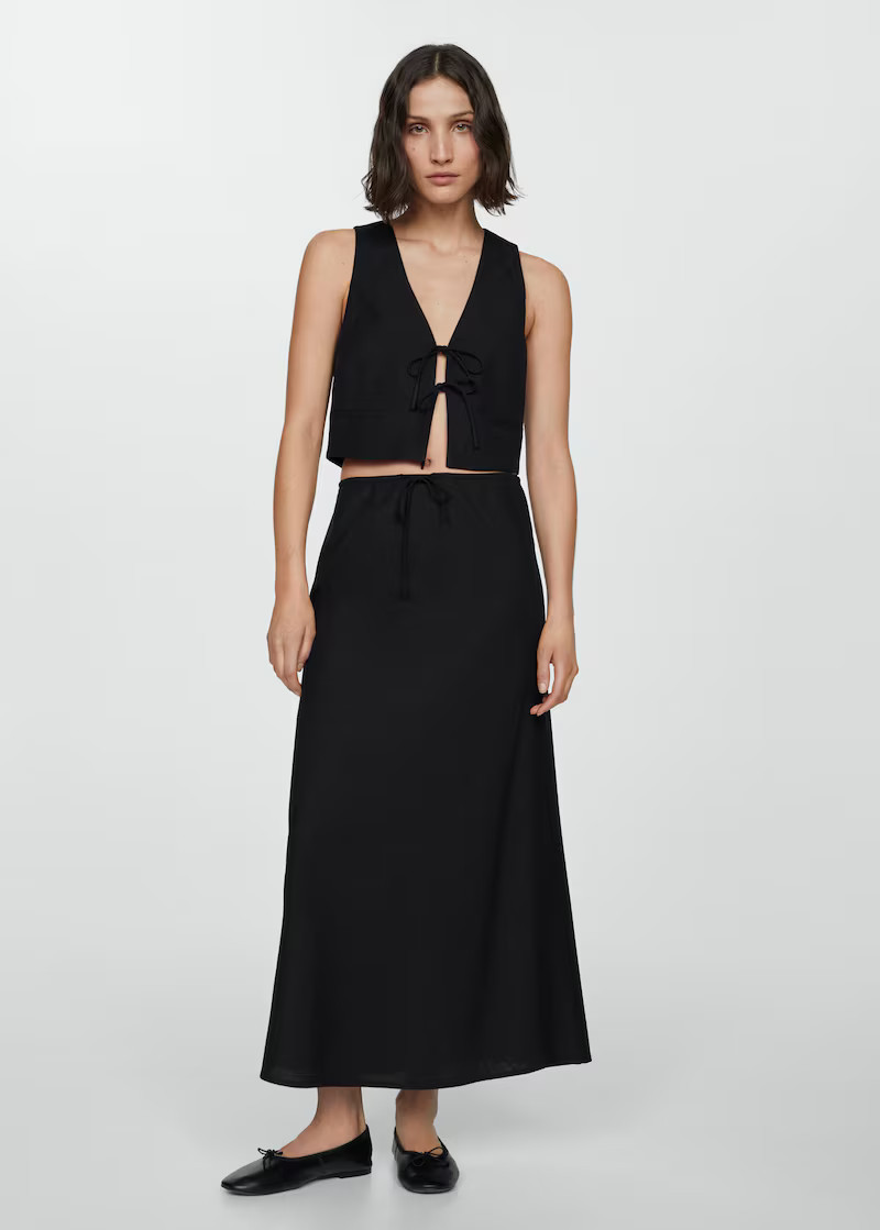 Openwork top with lace detail -  Women | Mango USA | MANGO (US)