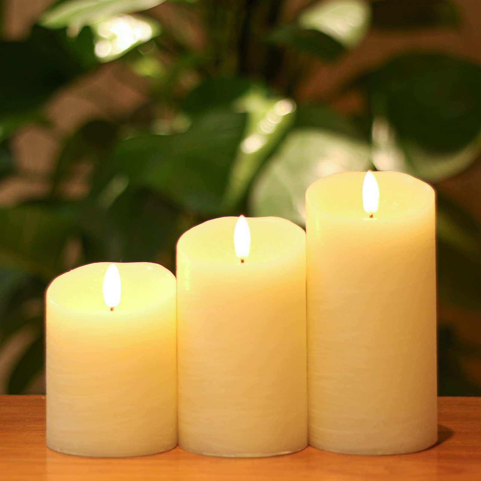 ANGELLOONG Flickering Flameless Candles with Remote, Real Wax Battery Operated Candles with Timer... | Amazon (US)