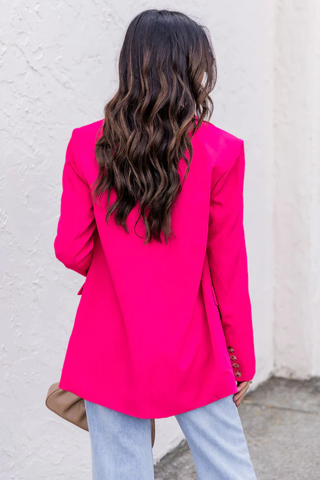 Make You Miss Me Pink Boyfriend Blazer | Pink Lily