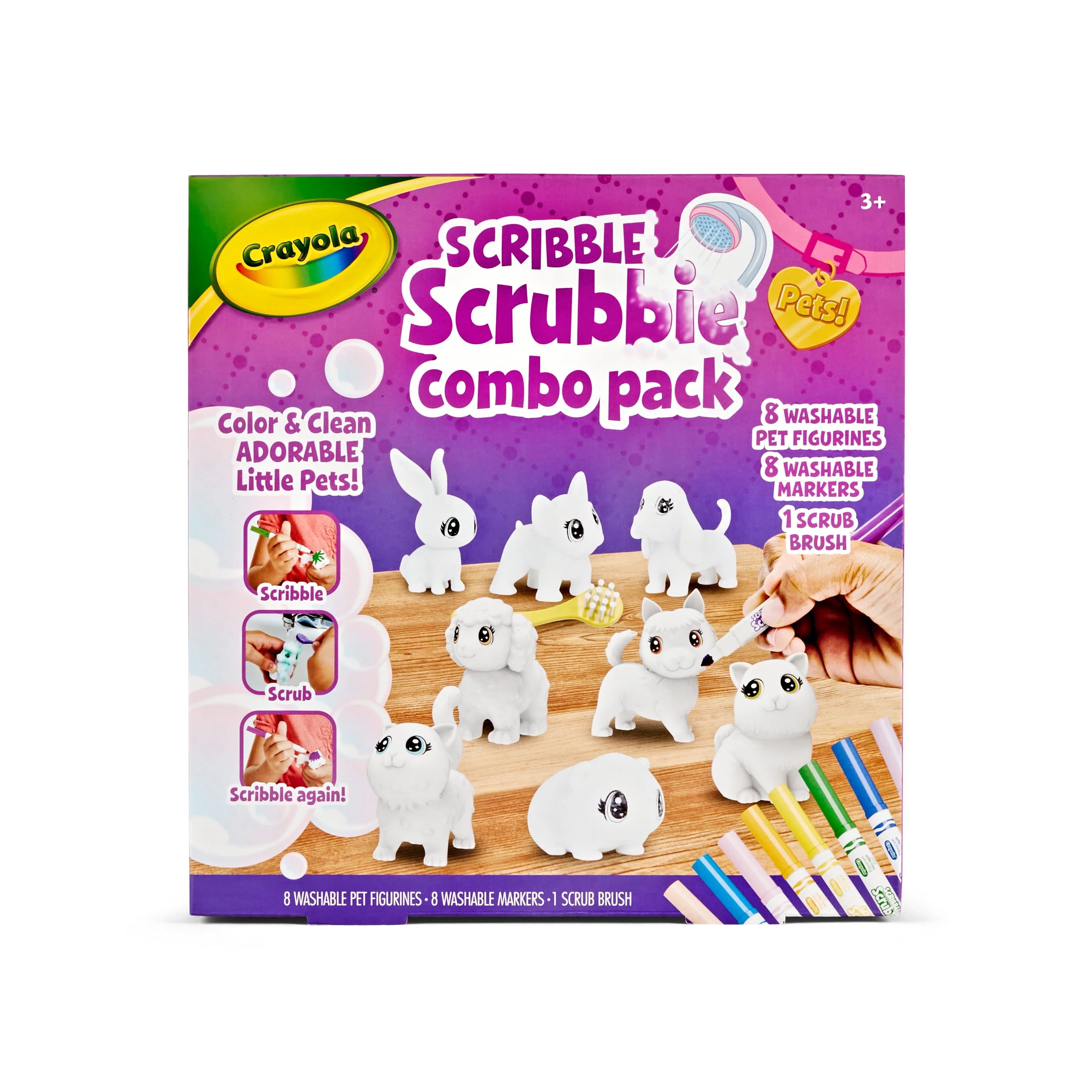 Crayola Scribble Scrubbie Pets Combo Pack, Mess Free Animal Toy, Arts & Crafts Kit, Holiday Gifts... | Walmart (US)