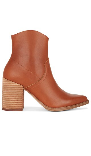 Cate Bootie in Cognac Leather | Revolve Clothing (Global)