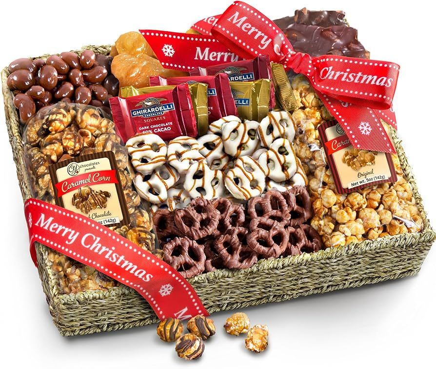 A Gift Inside Merry Christmas Chocolate Caramel and Crunch Grand Gift Basket | Amazon (US)