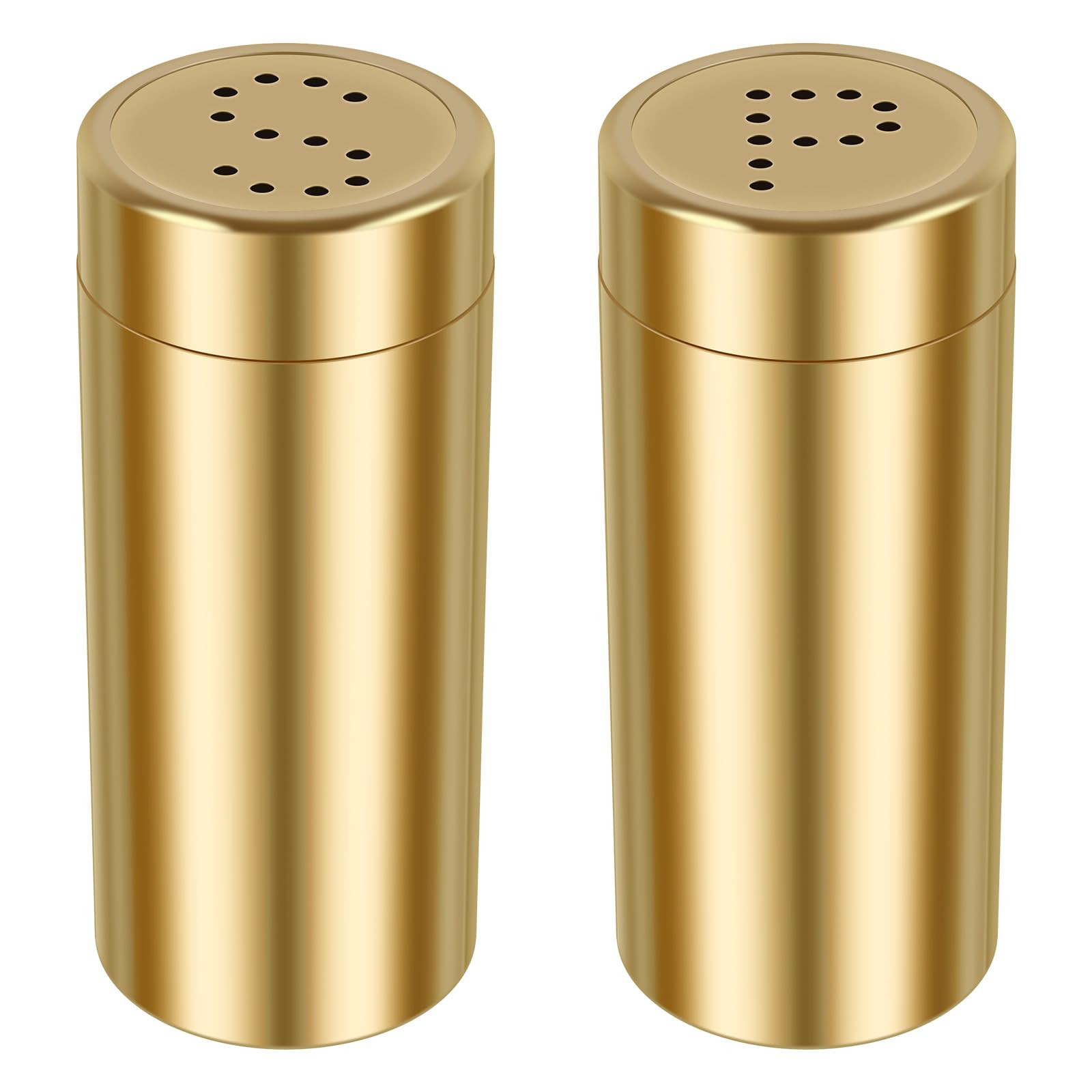 Stainless Steel Spice Shaker Jars 2Pcs Salt and Pepper Shakers Set Practical Salt Pepper Shaker f... | Amazon (US)