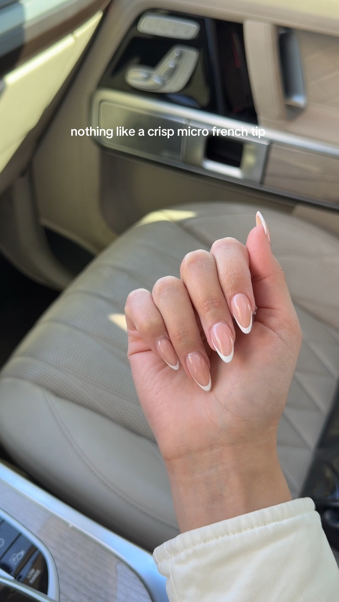 There’s nothing like a crisp micro French tip 🤍🤍🤍  #nails #nailart #beauty #gelnails @Tommy Nguyen 