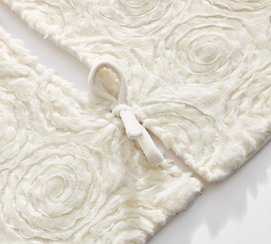 LoveShackFancy Ivory Fur with Rosettes Tree Skirt | Pottery Barn (US)