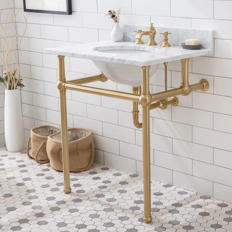 Copeland 30'' Single Bathroom Vanity with Marble Top | Wayfair North America