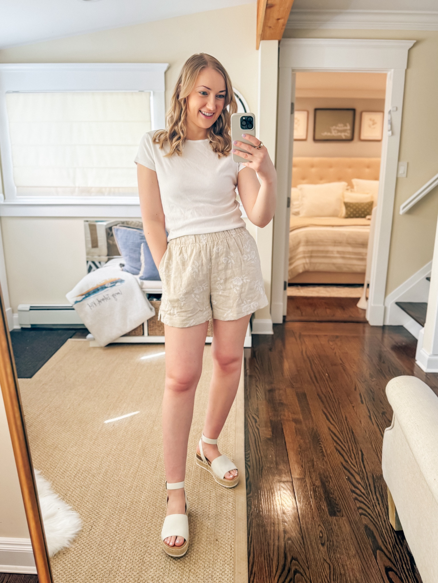 Love these embroidered pull on shirts from Abercrombie! The matching too is sold out, but these shorts would be so cute paired with a white tee for a summer outfit. Pair them with block heels or flat sandals! 

Summer outfits, sandals, summer shorts, Abercrombie on sale, casual outfits 

#LTKSeasonal #LTKFindsUnder50 #LTKSaleAlert