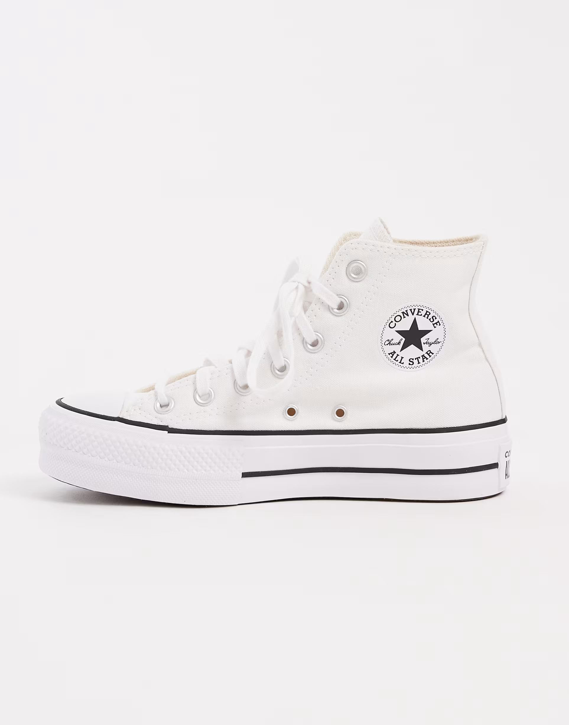 Converse Chuck Taylor Lift Hi platform trainers in white | ASOS (Global)