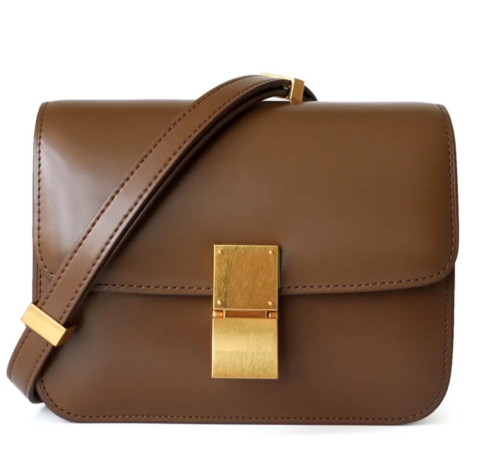 Real Soft Calfskin Leather Crossbody Box Bags Women Shoulder Bag Small Hanbags Leather Bag Struct... | Etsy (US)