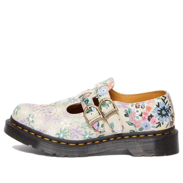 (WMNS) Dr. Martens 8065 Floral Mash Up Leather Mary Jane 'Parchment Beige' 30793292 | KICKS CREW