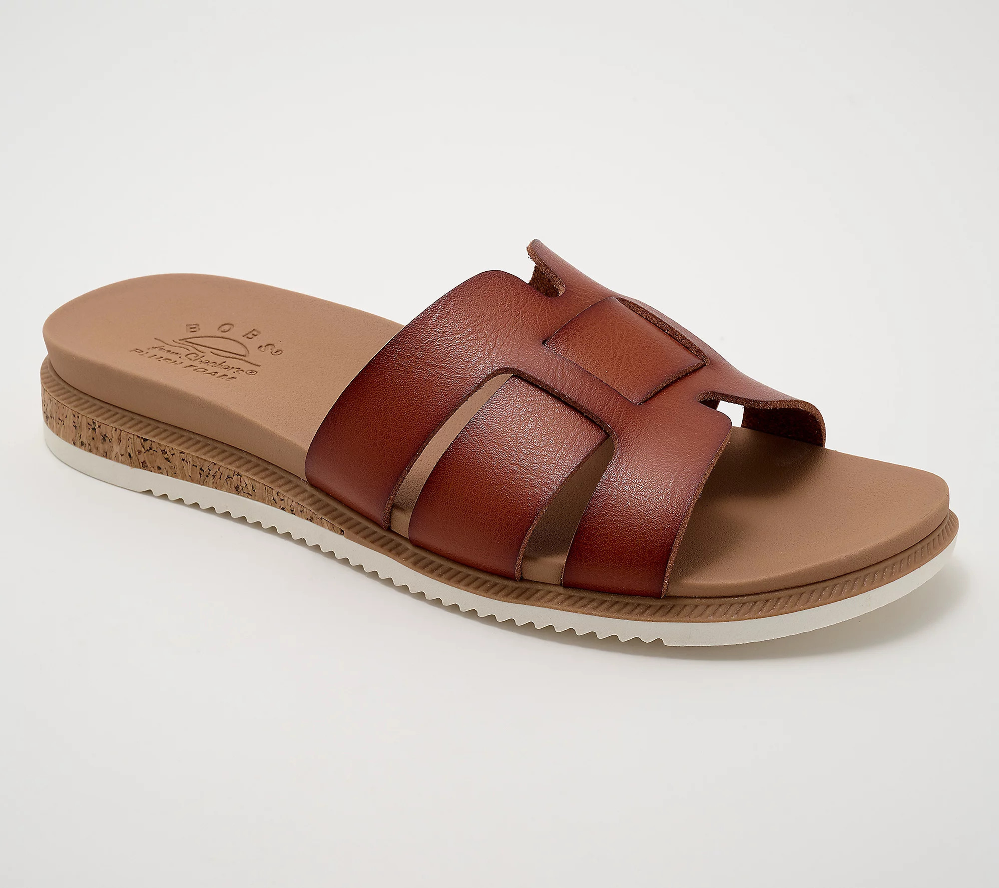 As Is Skechers Bobs Desert Kiss Vegan Slide Sandals-Peak | QVC
