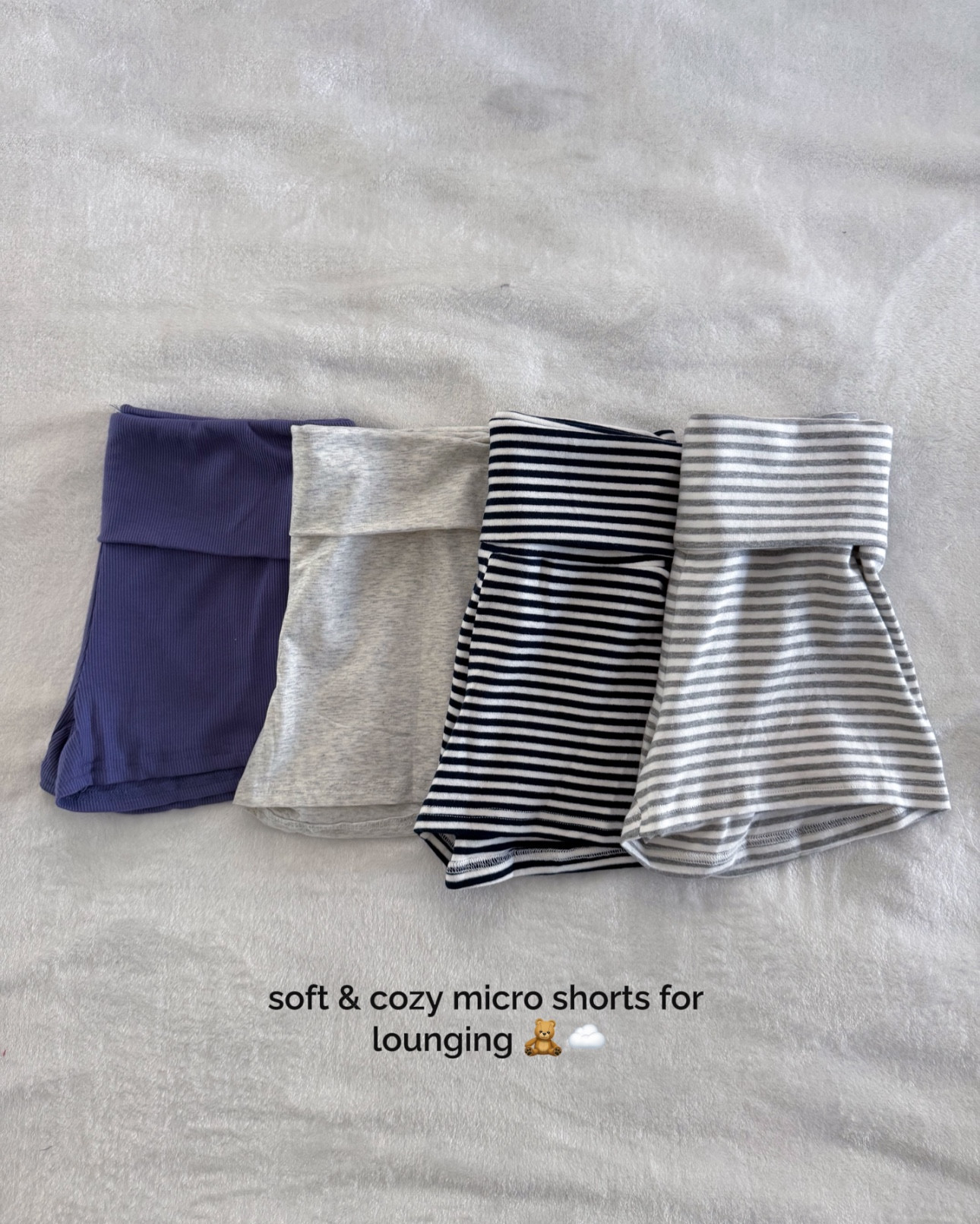 the softest, coziest micro shorts for lounging 🧸☁️