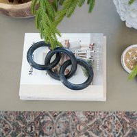 Circle Chain Link Decor, Black Marble, Small, Home Decore, Coffee Table Shelf Decor | Etsy (US)