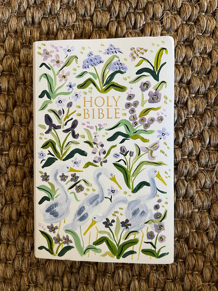 Herons in the Flowers No. 6, Original Handpainted NIV | Evelyn Henson