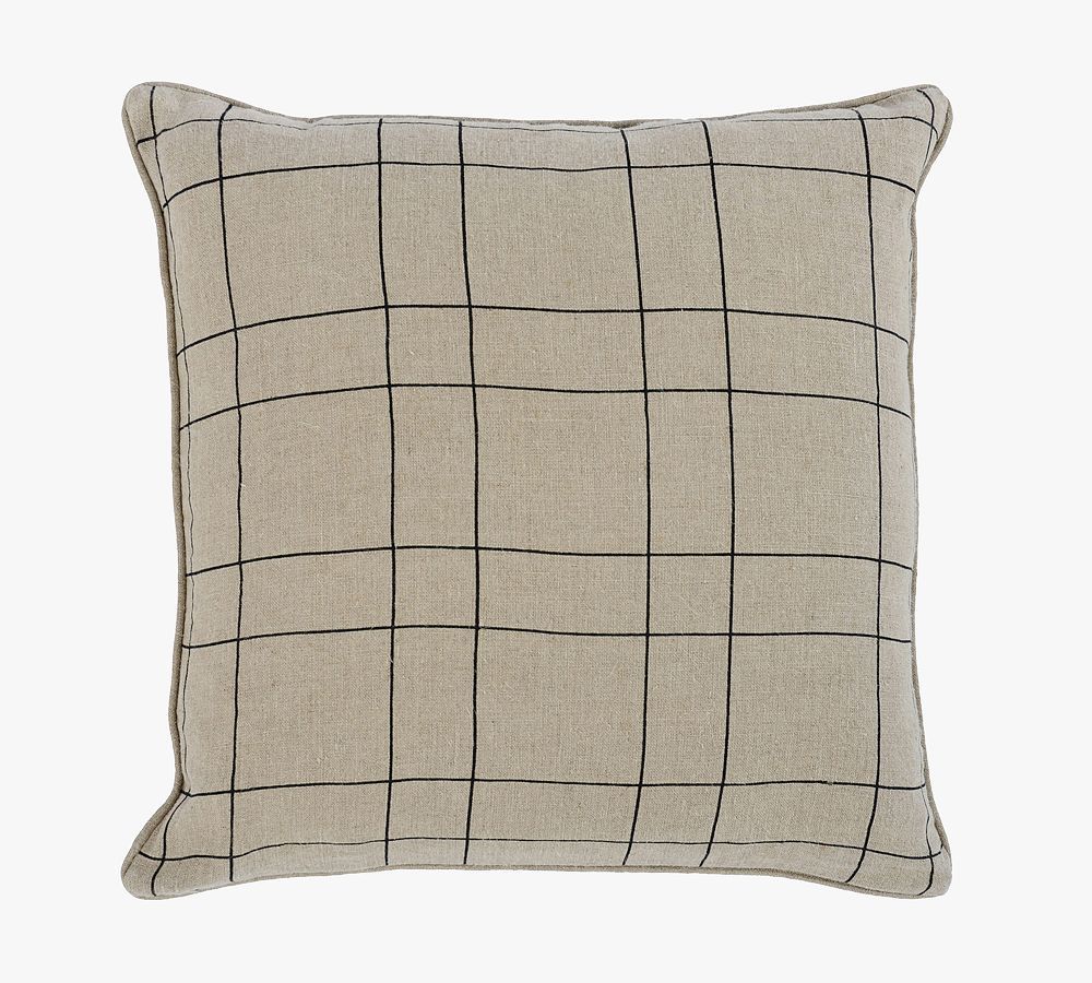 Lizana Belgian Flax Linen Pillow Cover | Pottery Barn (US)