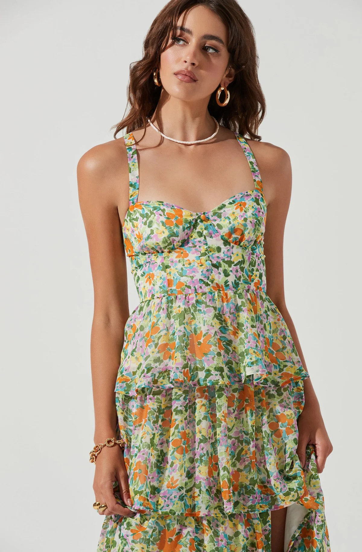 Midsummer Floral Tiered Maxi Dress | ASTR The Label (US)
