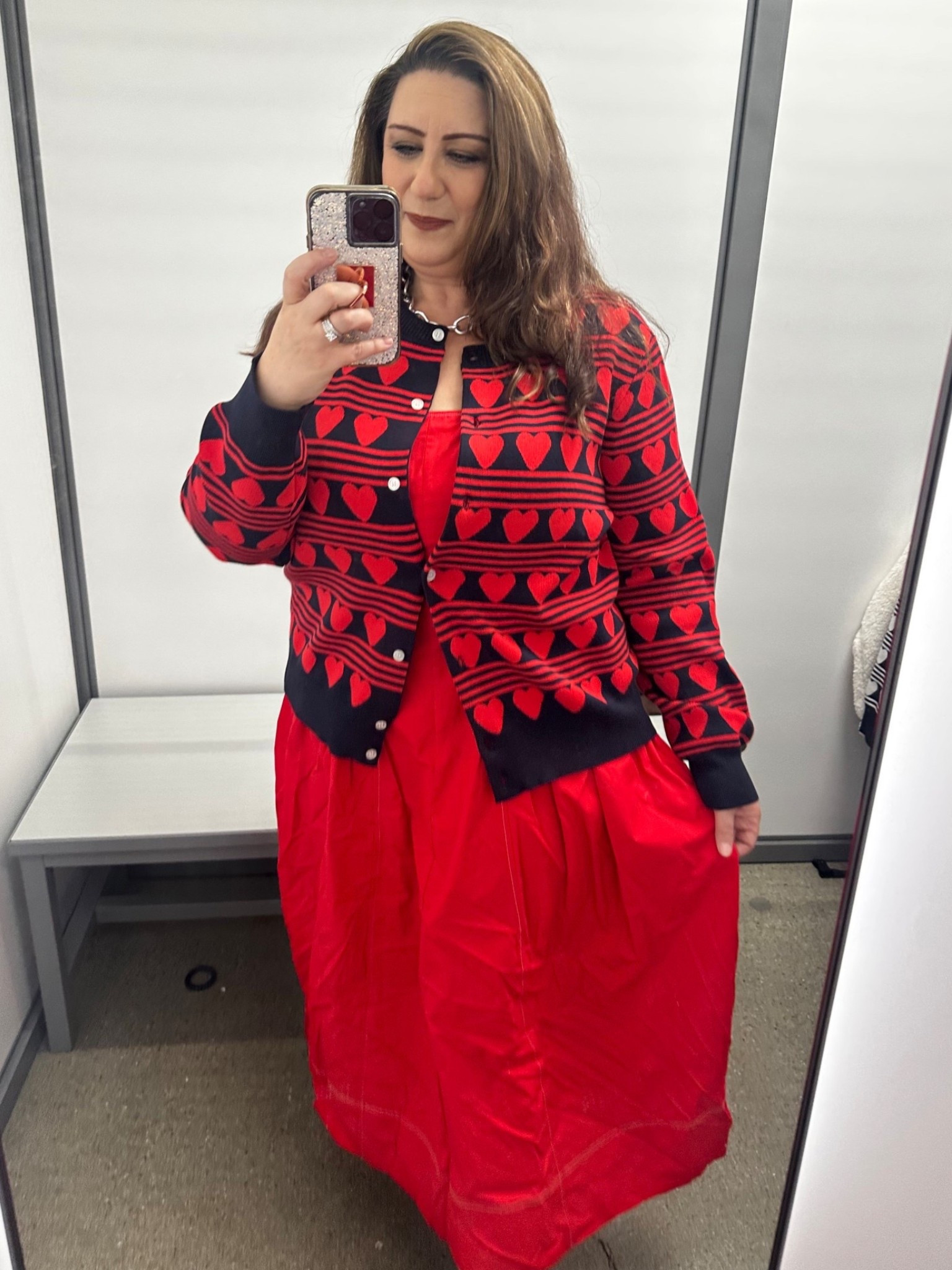 Modest outfit of the month.

This cute sleeveless spring red dress paired with this Valentines Day heart sweater is a vibrant combo perfect for work. 

I’m wearing a size 20 in the sweater & a L 14-16 in the red dress. For ref. I am a size 16/18, 5’4 & 215 pds. 




#teacheroutfits #teacherootd #workoutfit #workclothes #modestfashion #modeststyle #reddress #valentinesdaysweater #redsweater #heartsweater #size18 #size16 #size14 #size12 #size20 #size10 #pearshape #rectangleshape #hourglassshape #midsize #midsizestyle #midsizefashion #plussizefashion #plussize #plussizestyle #over40style #over50style #over50fashion #over40fashion #curvyfashion #curvystyle #StylingCurves #styleinspo #outfitinspo #shopwithme 
#affordableclothes 
#affordablefashion #budgetfriendly #affordable #walmartstyle #walmartfashion 
#walmartfinds #walmarthaul 
#walmart #walmartoutfit valentinesdayoutfit #valentinesday #valentinesdayootd #valentinesdaystyle #valentinesdayfashion #monochromaticootd 

#LTKSeasonal #LTKPlusSize #LTKMidsize