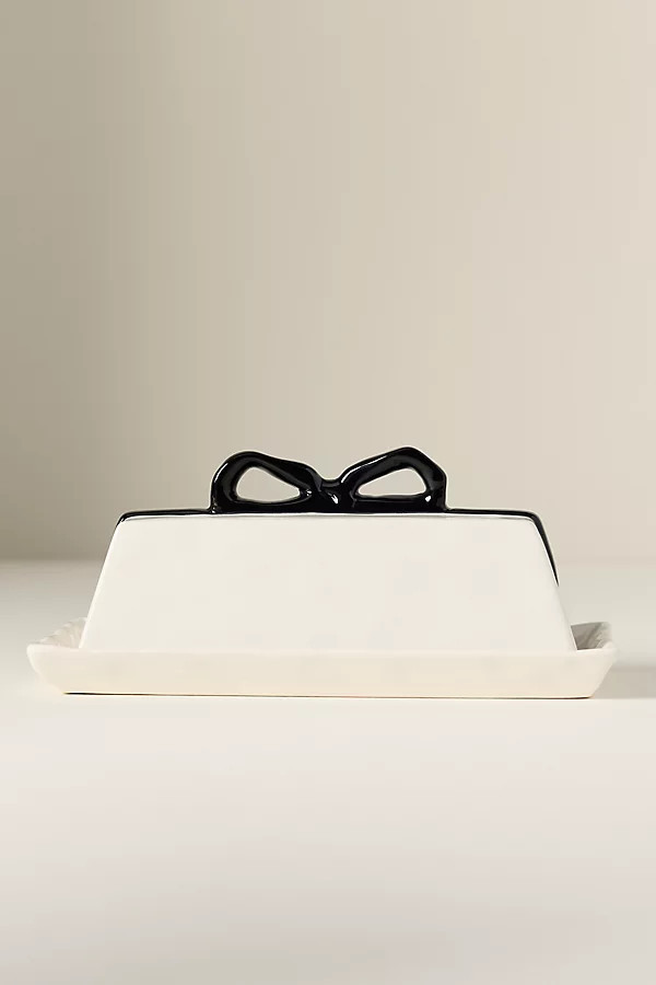 Benedita Bow Ceramic Stoneware Butter Dish | Anthropologie (US)