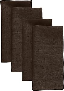 Solino Home Linen Cloth Napkins Set of 4-100% Pure Linen Chambray Brown Dinner Napkins 20 x 20 In... | Amazon (US)