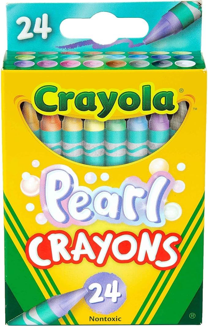 Crayola Pearl Crayons, Pearlescent Colors, 24Count Multi, 4.5" x 2.8" x 1.1" | Amazon (US)
