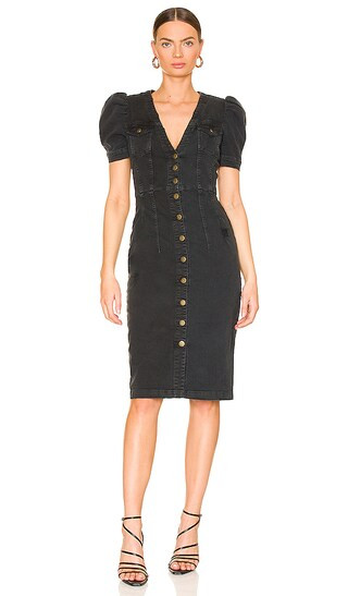 X REVOLVE Annie Dress in Jet Black | Revolve Clothing (Global)