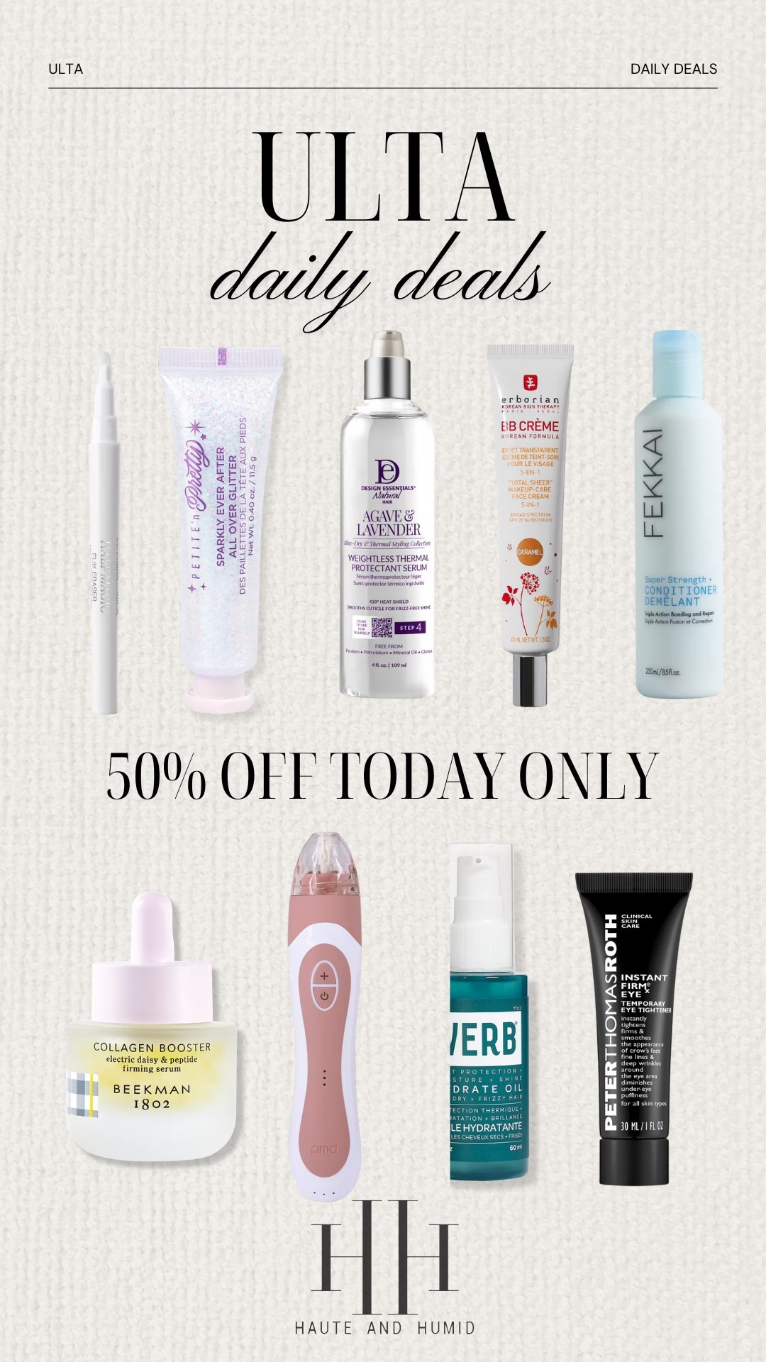You don’t want to miss these daily deals at Ulta today! They’re 50% off! 

#LTKSaleAlert #LTKBeauty