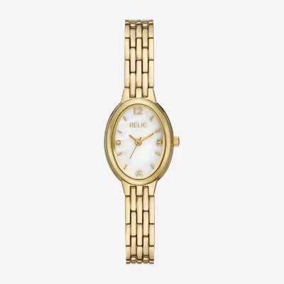 new!Relic By Fossil Womens Gold Tone Bracelet Watch Zr34664 | JCPenney