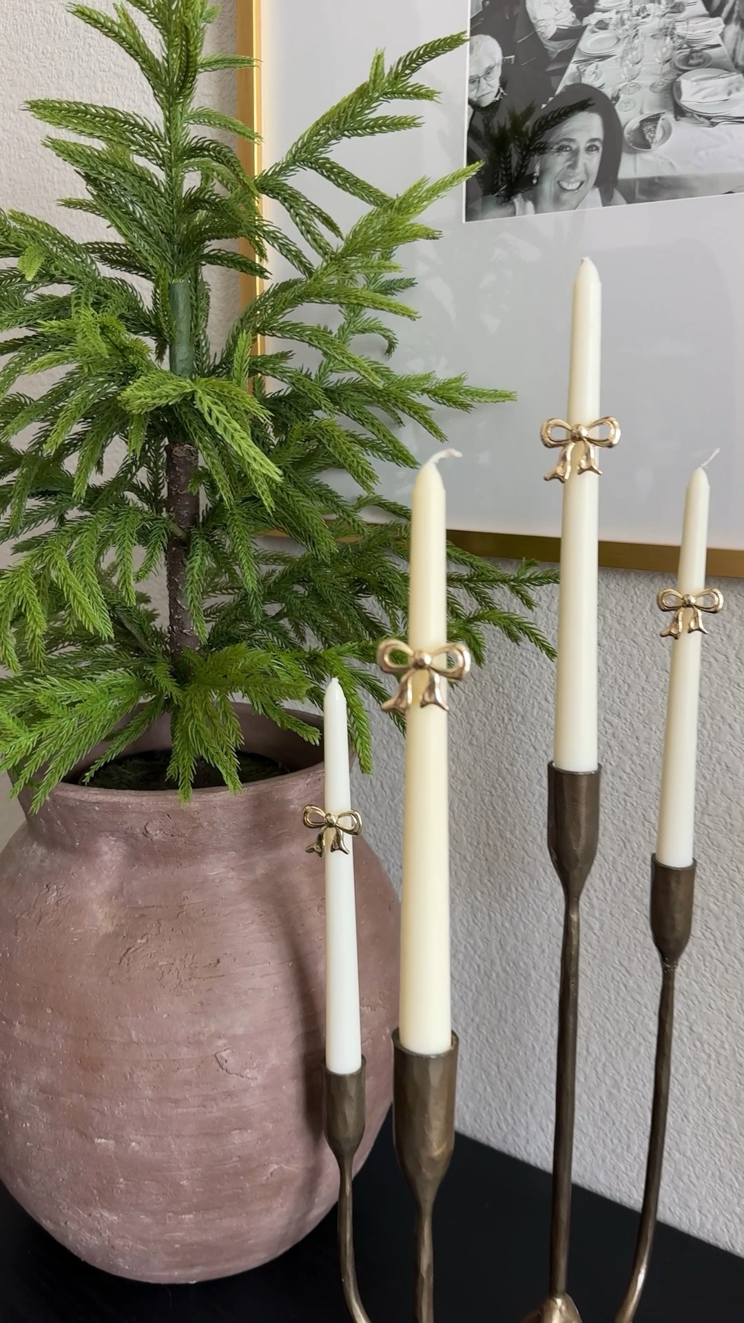 The most gorgeous Christmas decor! 😍 I’m loving this look this year! Super simple, elevated, warm, and a less is more approach! These little gold bows were an Amazon find and make such a statement! Could be used on garland too! 

#LTKHoliday #LTKHome #LTKSeasonal