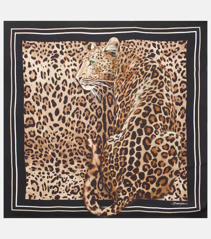 Dolce&Gabbana Leopard-print silk scarf | Mytheresa (INTL)