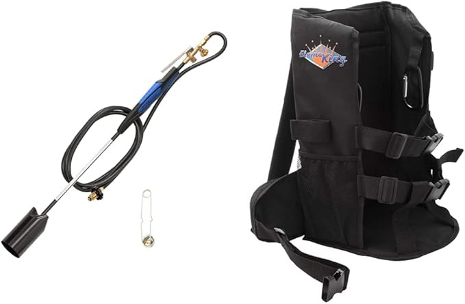 Flame King Propane Torch Kit Heavy Duty Weed Burner, 500,000 BTU with Flint Striker, with 10-ft H... | Amazon (US)