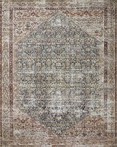 Amber Lewis x Loloi Georgie Collection GER-04 Teal / Antique 2'3" x 3'9" Accent Rug | Amazon (US)