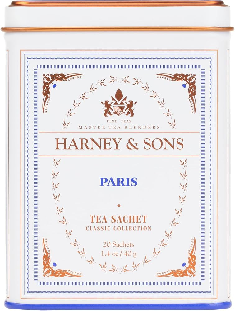 Harney & Sons Paris Black Tea – 20 Sachets | Fruity Vanilla & Caramel Blend with Hint of Lemony... | Amazon (US)