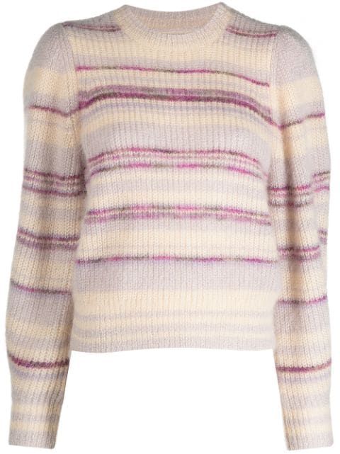 mohair-blend striped knit jumper | Farfetch (US)