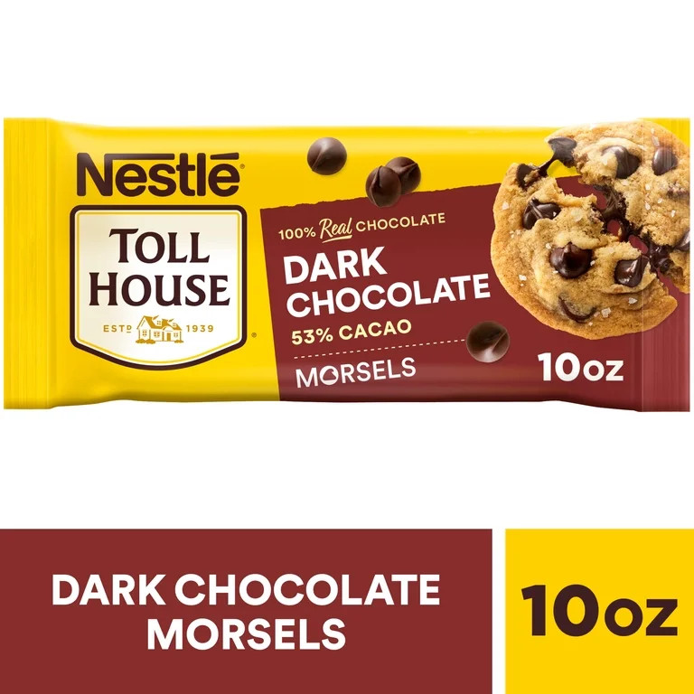Nestle Toll House Dark Chocolate Regular Baking Chips, 10 oz Bag | Walmart (US)