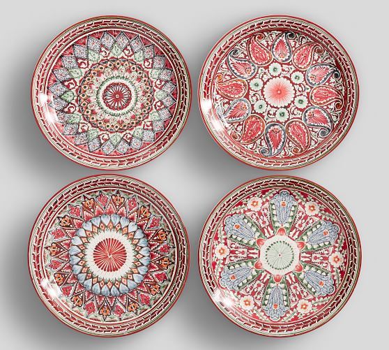 Mezze Salad Plate, Set of 4 - Assorted | Pottery Barn (US)