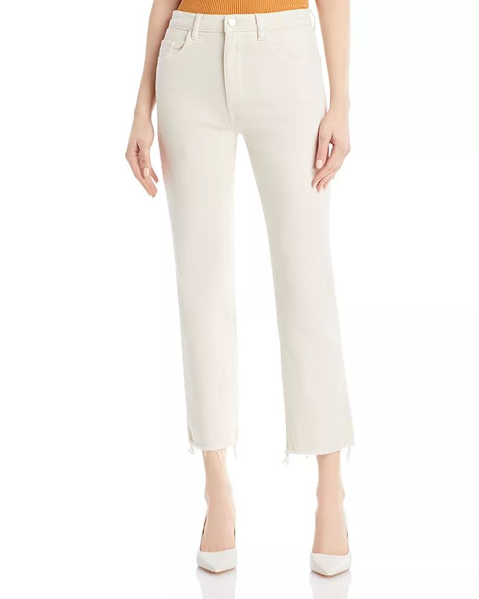 DL1961 Patti High Rise Straight Jeans in Ecru Women - Bloomingdale's | Bloomingdale's (US)