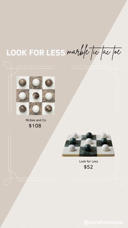 The perfect functional coffee table decor or bookshelf decor…. Marble tic tac toe! McGee and Co look alike, McGee and Co look for less, McGee and Co dupe, black and white decor, 

#LTKsalealert #LTKfindsunder100 #LTKhome