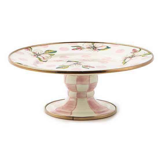 Wildflowers Pink Mini Pedestal Platter | MacKenzie-Childs