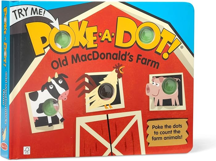 Melissa & Doug Poke-a-Dot! Old MacDonald’s Farm, Interactive Children's Board Book with Buttons... | Amazon (US)