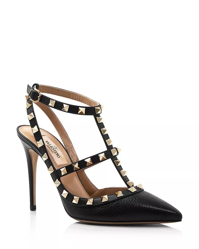 Women's Rockstud Cage Leather Pumps with Studs | Bloomingdale's (US)