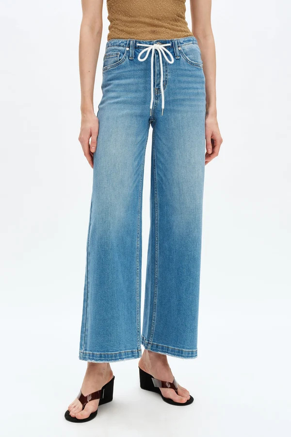 Zephyrine Mid Rise Wide Leg Jeans | BAYEAS | BAYEAS