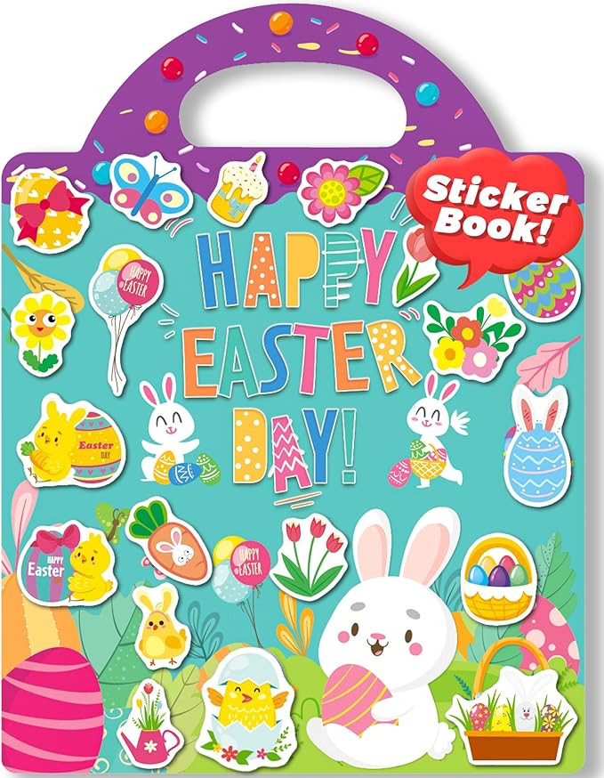 Easter Sticker Books for Kids, Easter Basket Stuffers Reusable Sticker Books for Toddlers, Travel... | Amazon (US)