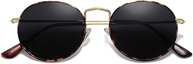SOJOS Small Round Polarized Sunglasses for Women Men Classic Vintage Retro Shades UV400 SJ1014 | Amazon (US)