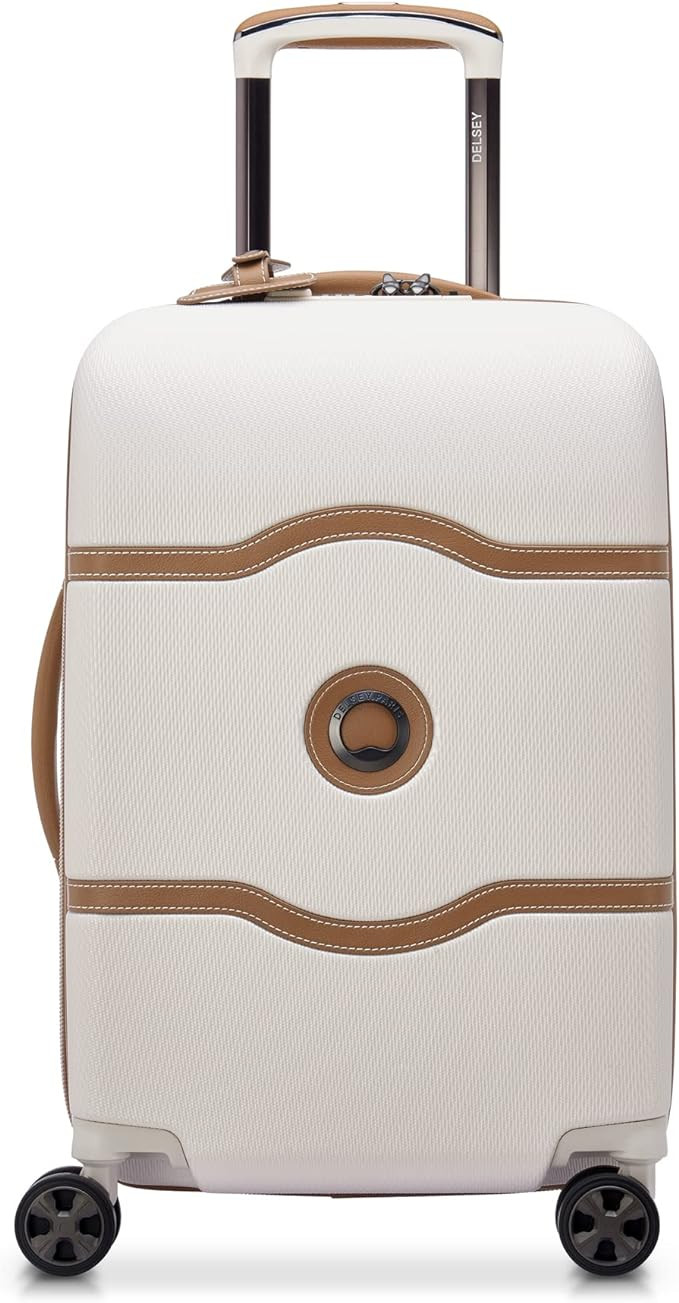 DELSEY Paris Chatelet Hardside Luggage with Spinner Wheels, Champagne White, Carry-on 19 Inch, No... | Amazon (US)