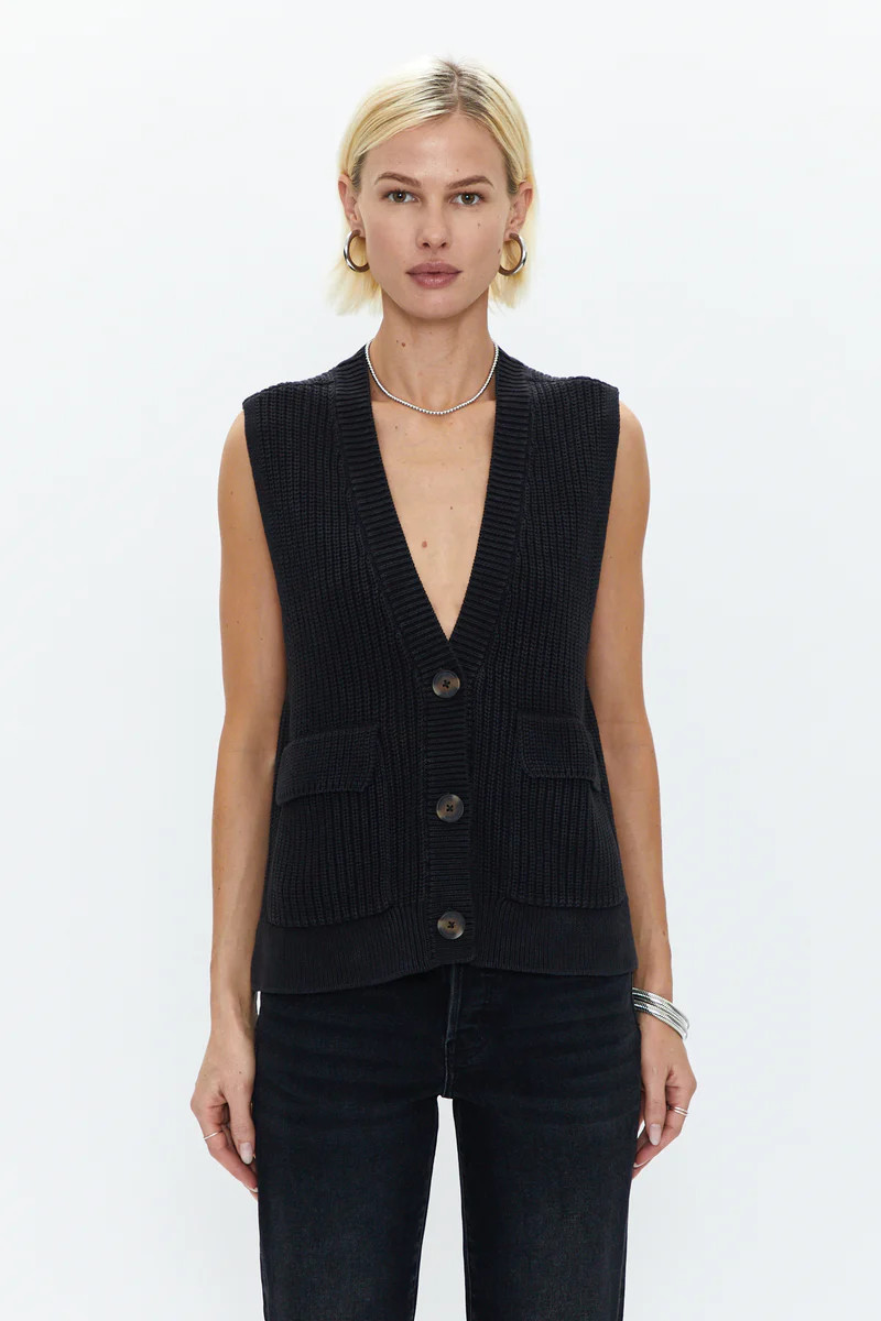 Chance Utility Sweater Vest - Black | Pistola Denim