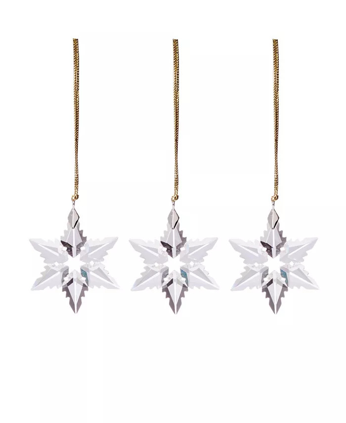 Mini Optic Snowflake Ornament, Set of 3 | Macys (US)