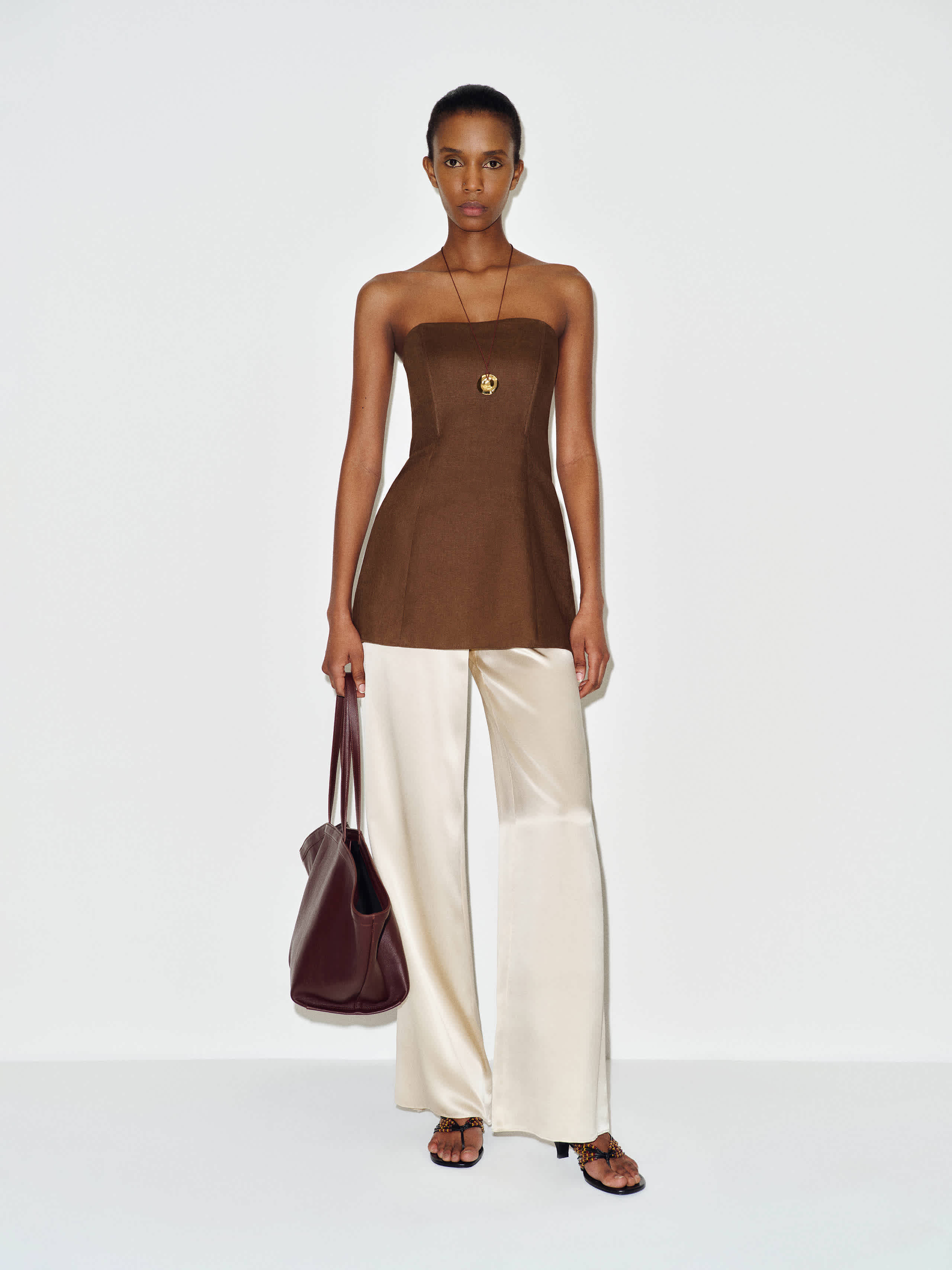 Reformation Aurina Linen Top Brown 10 | Reformation (Global)